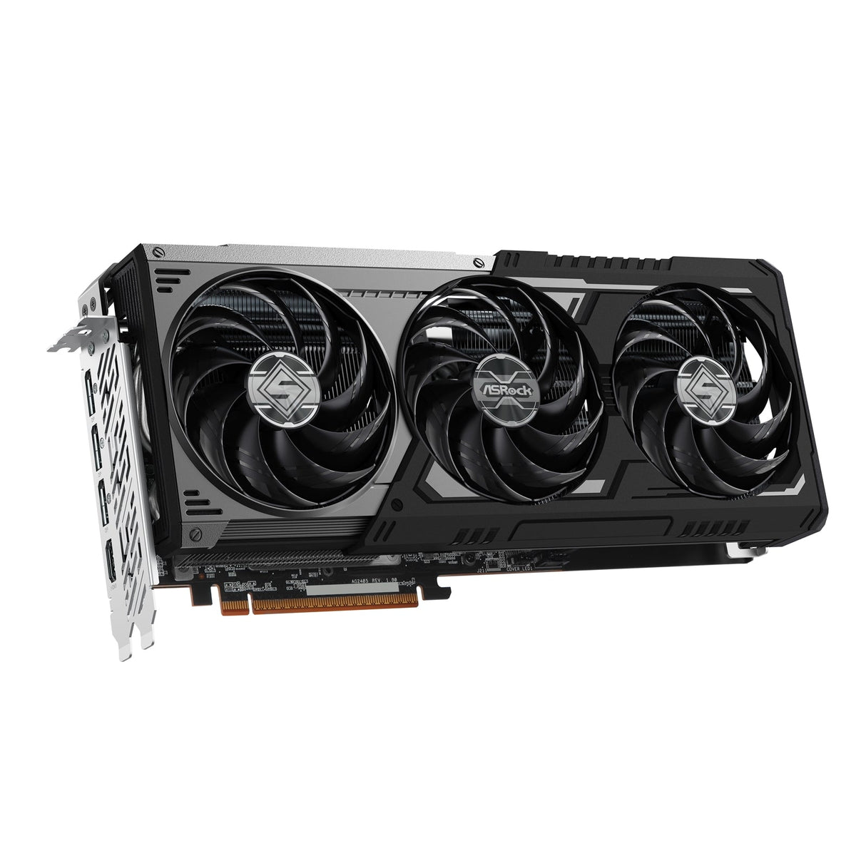 ASRock AMD Radeon RX 9070 XT Steel Legend Dark 16GB GDDR6 Graphics Card, 4096 Streams, 2970MHz Boost Clock, Triple Fan, 3x DisplayPorts / 1x HDMI Port
