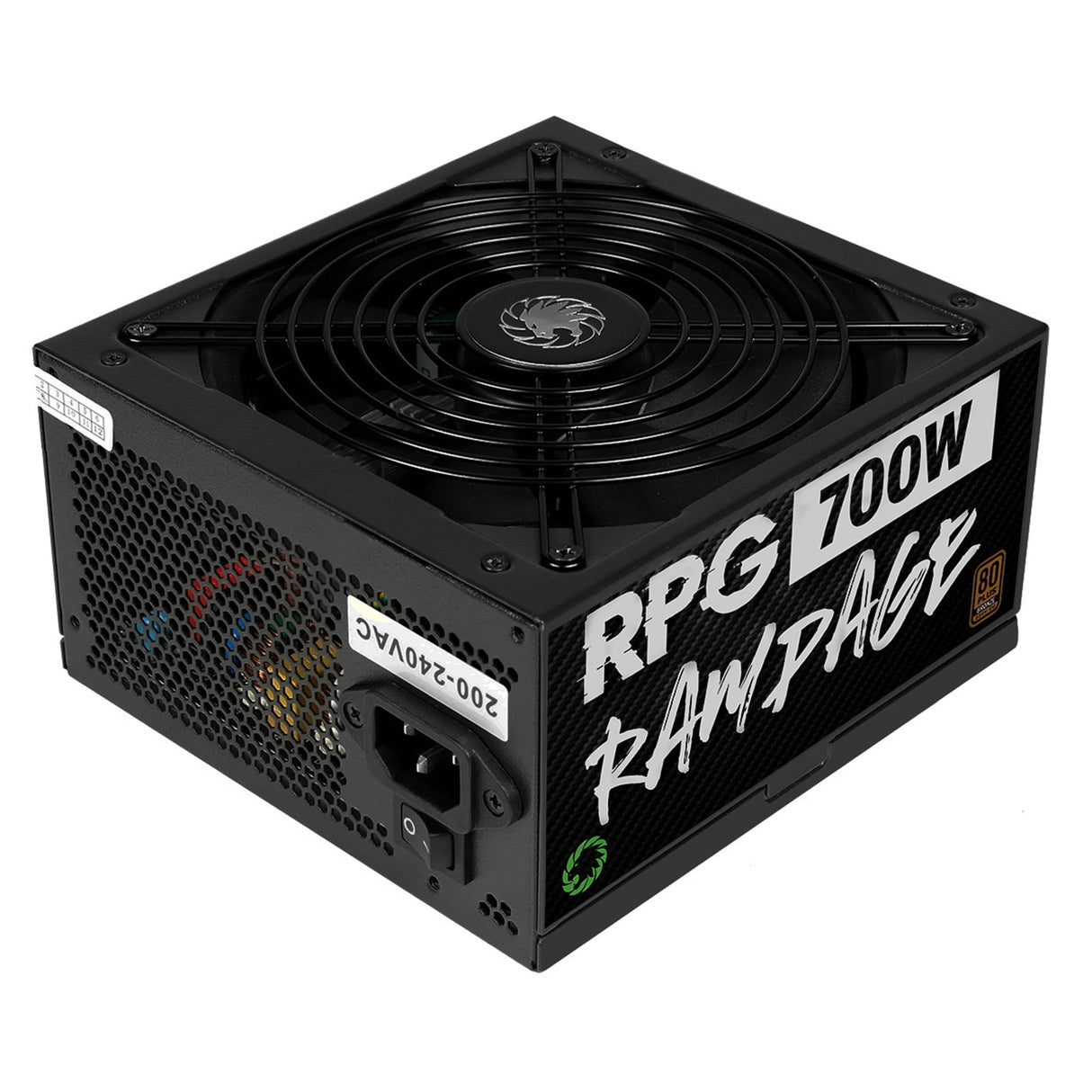 GAMEMAX RPG Rampage 700W PSU, 140mm Ultra Silent Fan, 80 PLUS Bronze, Non Modular, Flat Black Cables, Japanese TK Main Capacitor Fitted