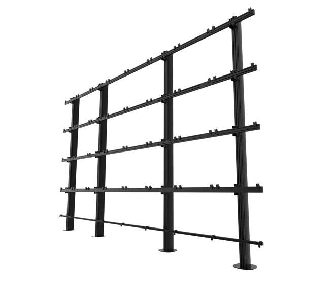 B-Tech SYSTEM Xpress - Universal 27 inch 8x8 dvLED Videowall Bolt-Down Stand