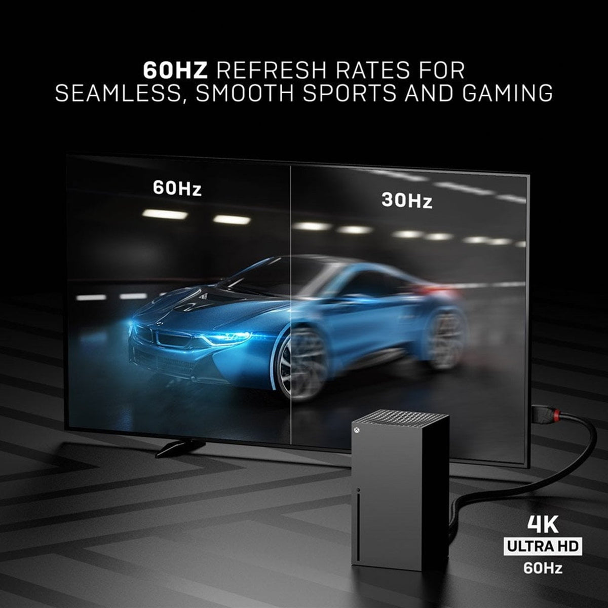 Lindy 36472 2m HDMI (M) 2.0 High Speed Black Line 4096x2160@60Hz Cable with Ethernet - Black