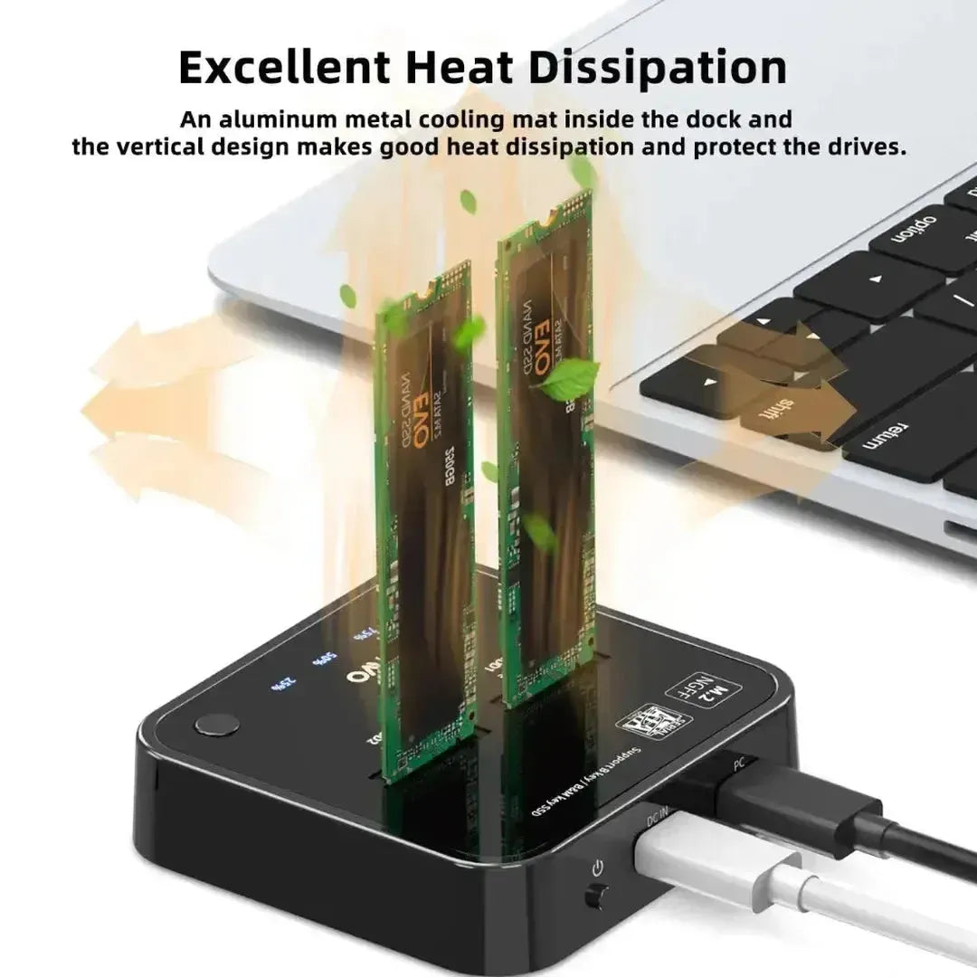 M.2 SATA Dual-Bay Dock Station