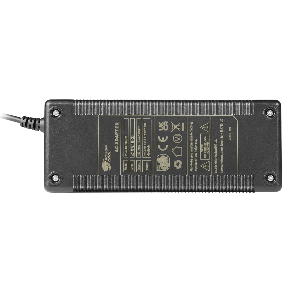 Powercool 120W 19.5V 6.15A Universal Laptop AC Adapter - Charger With 8 TIPS