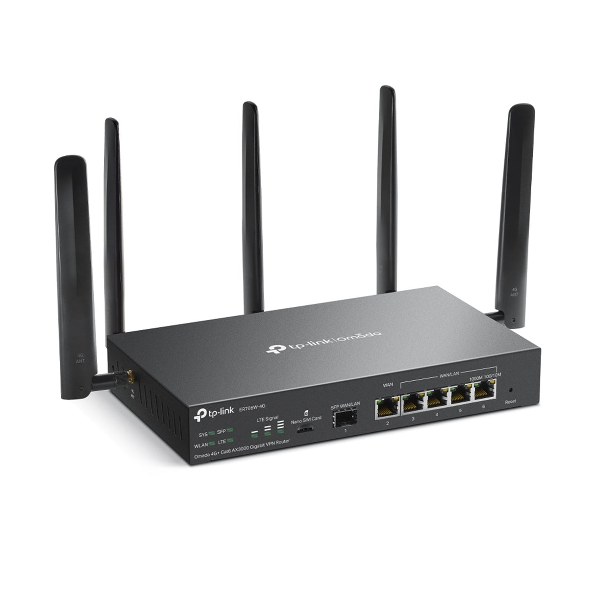 TP-Link Omada ER706W-4G 4G+ Cat6 AX3000 Gigabit VPN Router