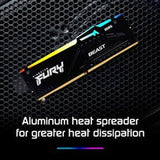 Kingston FURY Beast KF560C36BBE2A-32 32GB (1x 32GB) DIMM System Memory, 6000MHz, DDR5, CL36, Black, RGB, Intel XMP, AMD EXPO