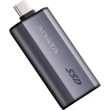 ADATA SC750 (SC750-1000G-CCBK) 1TB USB-C Portable SSD USB 3.2 Gen 2 Up to 1000 MB/s Black Titanium Compatible with Windows, iOS, Android, PlayStation, XBox & Handheld Consoles
