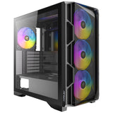 Antec AX1000 ARGB Mid-Tower Gaming PC Case, Full Mesh Front, Tempered Glass, Steel/Plastic, 4 x 120mm ARGB Fans, E-ATX, ATX/Micro-ATX/ITX Compatible