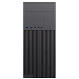 CiT Academy Mid-Tower Office PC Case With USB Type C and 80mm Rear Black Fan and 500W Power Supply Included
