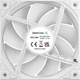 DeepCool FD12 120mm Case Fan 3-Pack, PWM Control, High Airflow, Low Noise, Hydro Bearing, White, Anti-Vibration Pads, 4-Pin Connector