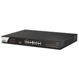 DrayTek VSPQ2200XB-K VigorSwitch PQ2200xb 16 Port 2.5 GbE POE+ Managed Layer 2+ Switch with 4x POE++ Ports and 4x 10GbE SFP+ Ports