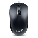 Genius DX-110 Wired PS2 Plug and Play Mouse, 1000 DPI Optical Tracking, 3 Button with Scroll Wheel, Ambidextrous Design with 1.5m Cable, Black