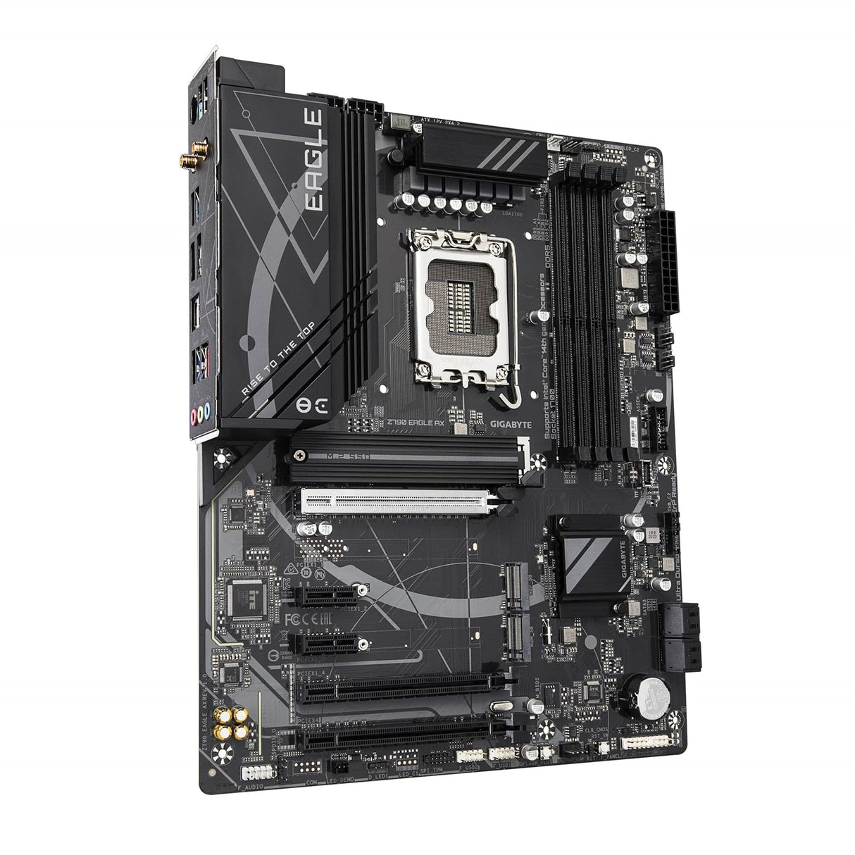 Gigabyte Z790 EAGLE AX Intel 1700 Socket Motherboard, ATX, 4x DDR5 Slots, 3x M.2 Sockets, Fitted I/O Shield, 2.5GbE LAN, Wi-Fi 6E, 1x DisplayPort / 1x HDMI Port