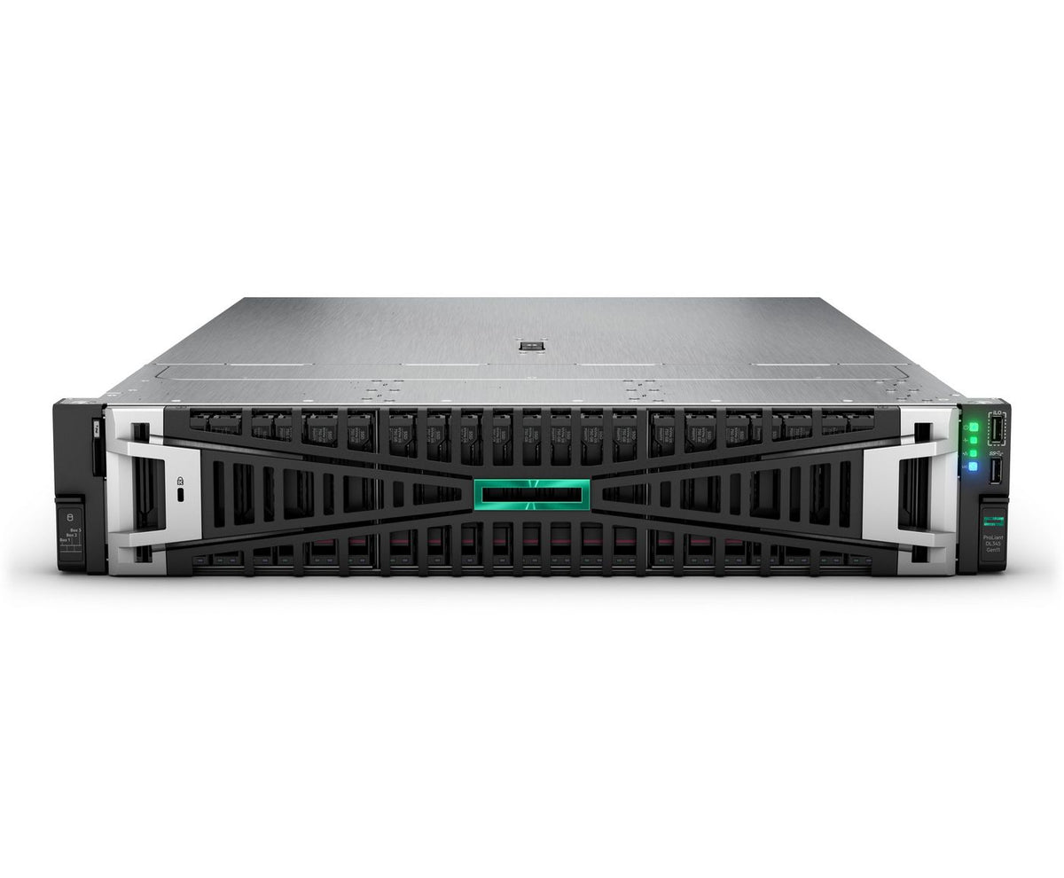 Hewlett Packard Enterprise ProLiant DL345 Gen11 9015 3.5GHz 8c 1P 2x32GB-R 8LFF MR416i-p 2x960GB SSD 2x1000W PS EU Server