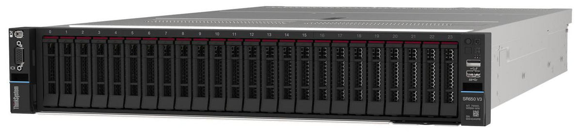 Lenovo Intel Xeon Gold 5515+ 8C 165W 3.2G, 1x64GB 2Rx4 RAM, 8x 2.5" SAS Open bay, 1x1100W Titanium, 940-8i 4GB