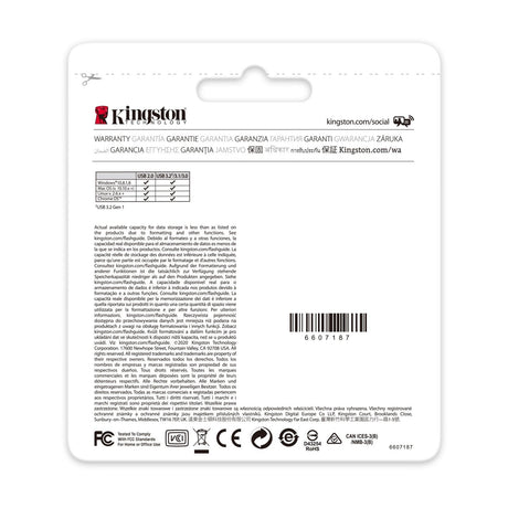 Kingston DataTraveler Kyson 64GB USB 3.2 Capless Metal USB Flash Drive