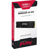 Kingston FURY Renegade (SFYR2S/4T0 ) 4TB NVMe SSD, M.2 Interface, PCIe 5.0 x4 NVMe, 2280, Up to 14,800MB/s read, 14,000MB/s write, Limited 5-year warranty with free technical support.