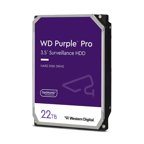 WD WD221PURP Purple Pro 22TB SATA Smart VideoHard Drive, 7200RPM, Transfer Rate up to 272MB/s, 512MB Cache