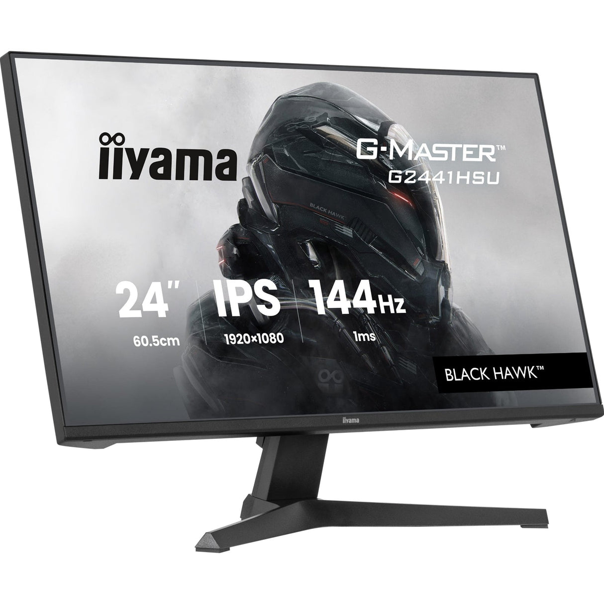 iiyama G-Master Black Hawk gaming monitor G2441HSU-B1 24" Black, IPS, Ultra Slim Bezel, Full HD, 144Hz, 1ms, FreeSync, HDMI, Display Port, USB Hub
