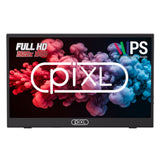 piXL PM156C 15.6 Inch 60Hz Full HD IPS Widescreen Portable Monitor with USB-C, Mini HDMI & Speakers with Foldable Case & Stand